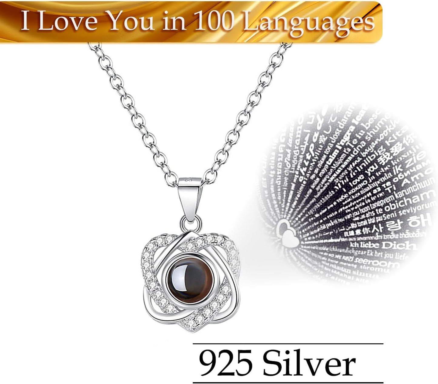 Eternal Roses Box with Necklace - Eternal Rose Love