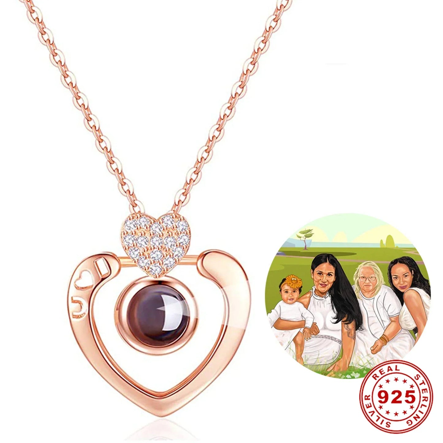 I love You Projection Necklace 100 Languages