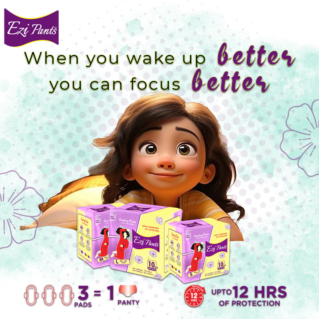 Ezi-Pants Sanitary Pants Ultra Absorbent Protection upto 12 hours ( 10 Pack )